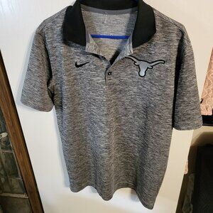 MENS NIKE DRI FIT TEXAS LONGHORNS FIELD SHIRT POLO SZ M